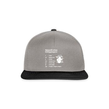 Dynamik eines Schlagzeugers Schlagzeug Drummer - Snapback Cap - Graphit/Schwarz - Vorne