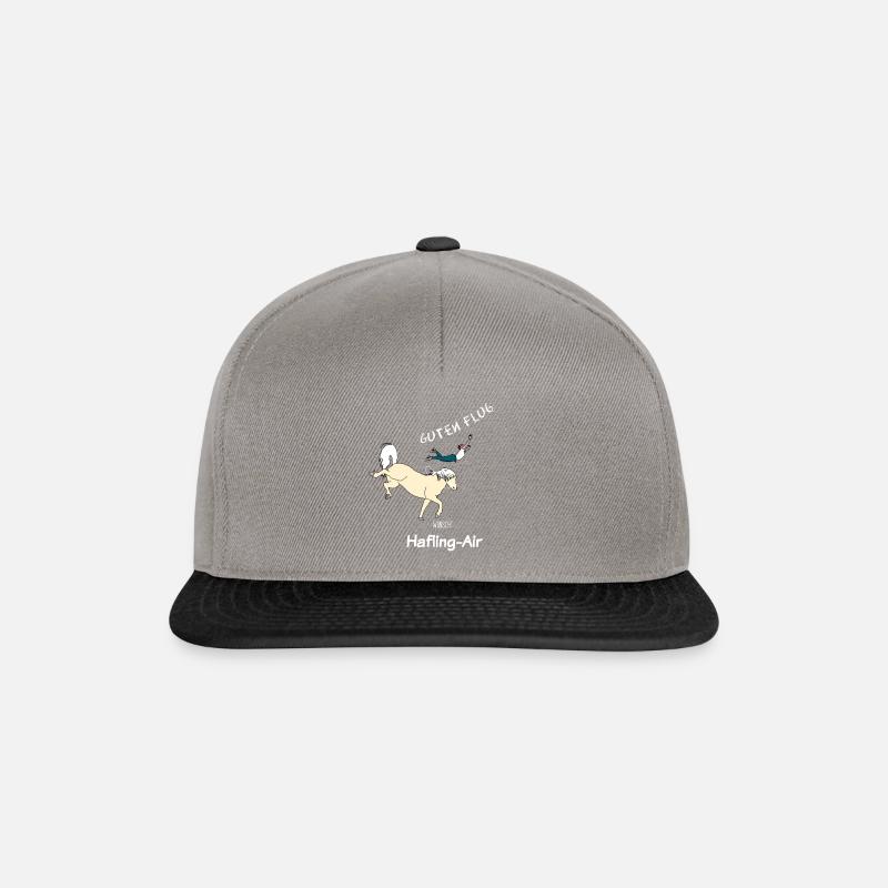 Hafling Air Haflinger Pferd Pferdeliebhaber - Snapback Cap - Graphit/Schwarz