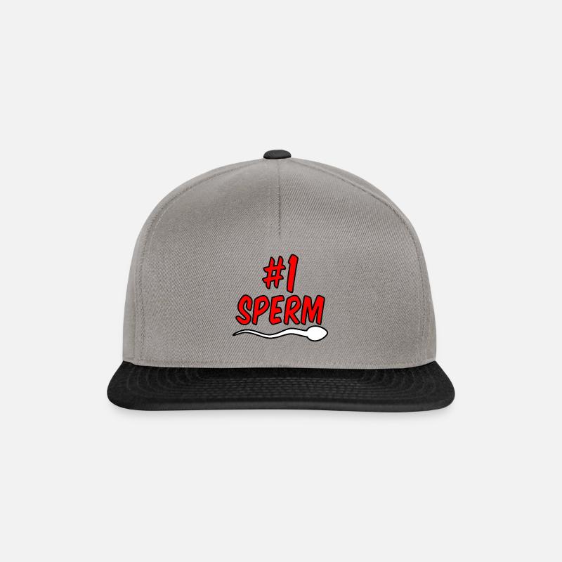 Nr 1 Sperma - Snapback Cap - Graphit/Schwarz