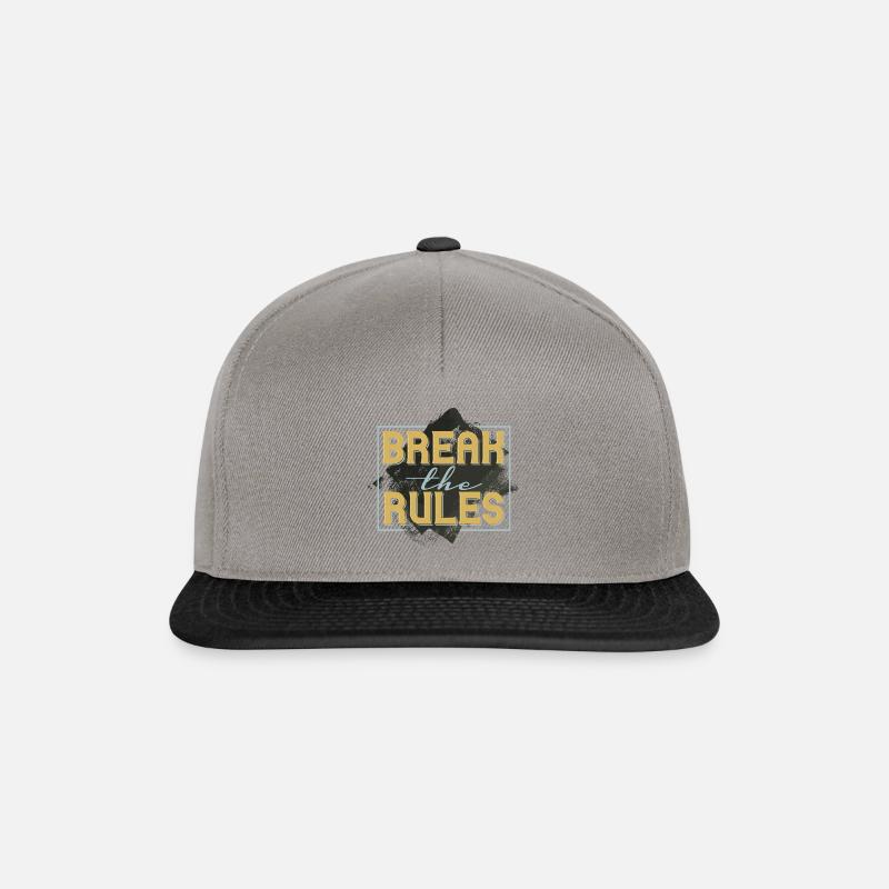 Break the rules - Snapback Cap - Graphit/Schwarz