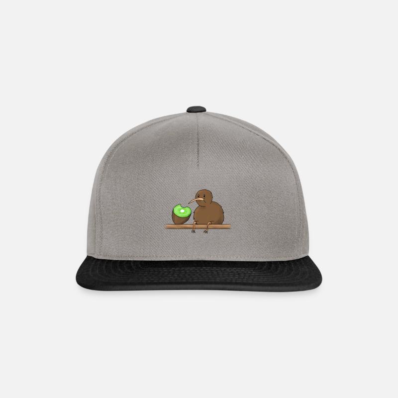 kiwi eating a kiwi - Snapback Cap - Graphit/Schwarz