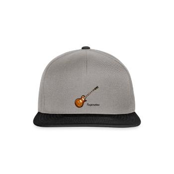 Gitarre Shirt! Geschenk Gibson Idee - Snapback Cap - Graphit/Schwarz - Vorne