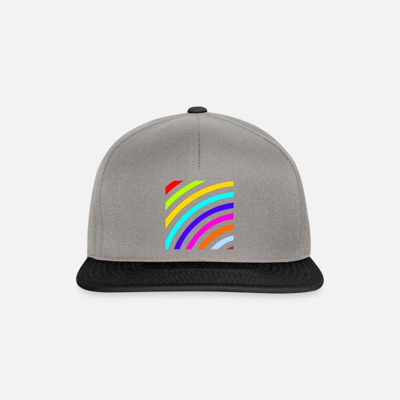 arc en ciel - Casquette snapback - gris graphite/noir