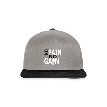 No Pain No Gain - Snapback Cap - Graphit/Schwarz - Vorne