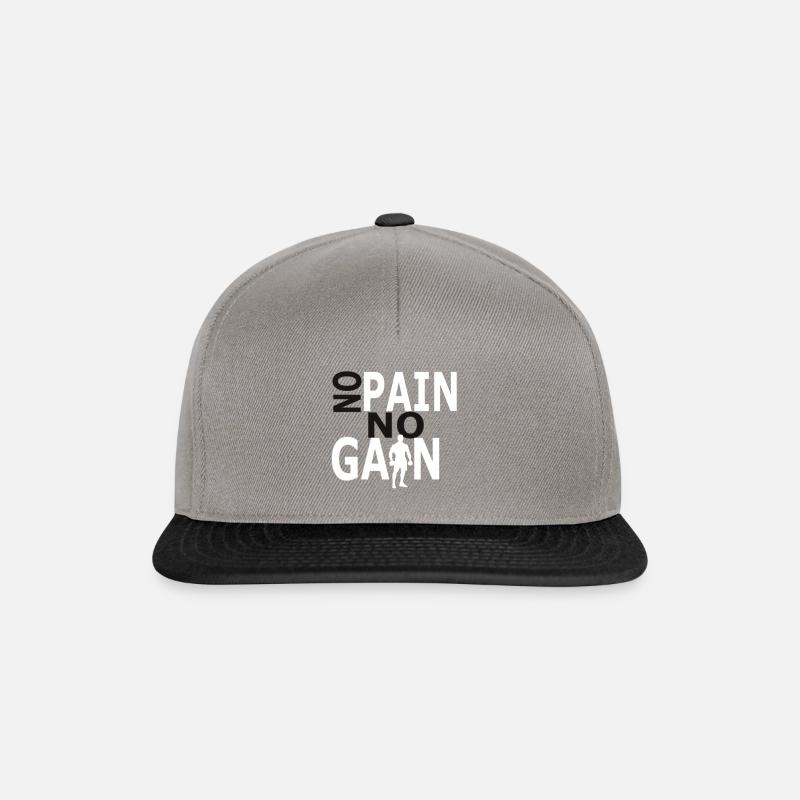 No Pain No Gain - Snapback Cap - Graphit/Schwarz