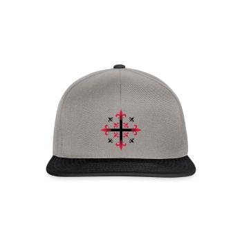 02 Kreuz Musketiere Ritter Könige - Snapback Cap - Graphit/Schwarz - Vorne