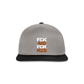 FCK AFD FCK NZS - Snapback Cap - Graphit/Schwarz - Vorne