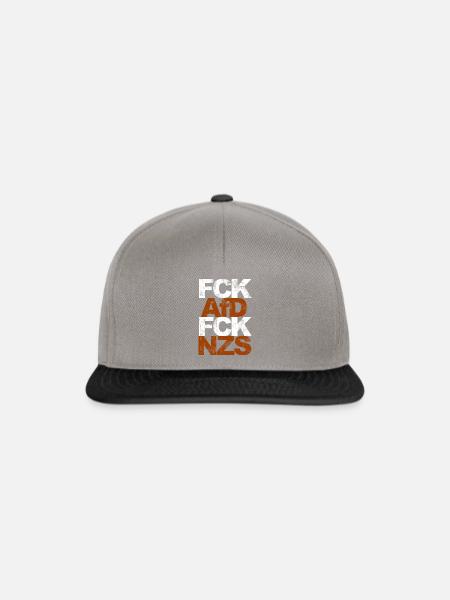 FCK AFD FCK NZS - Snapback Cap - Graphit/Schwarz