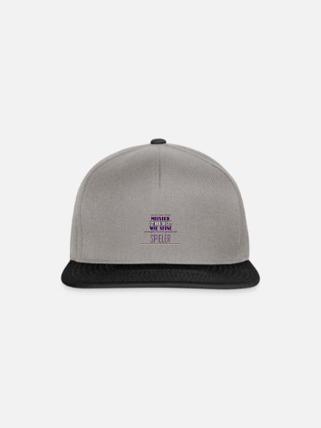 Meister DM RPG Pen and Paper D20 Fantasy Geschenk - Snapback Cap - Graphit/Schwarz