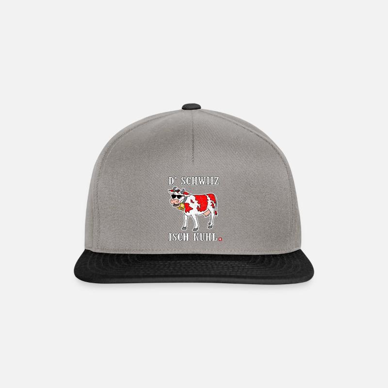 schwiiz isch kuhl - lustiges schwiizerdütsch - Snapback Cap - Graphit/Schwarz