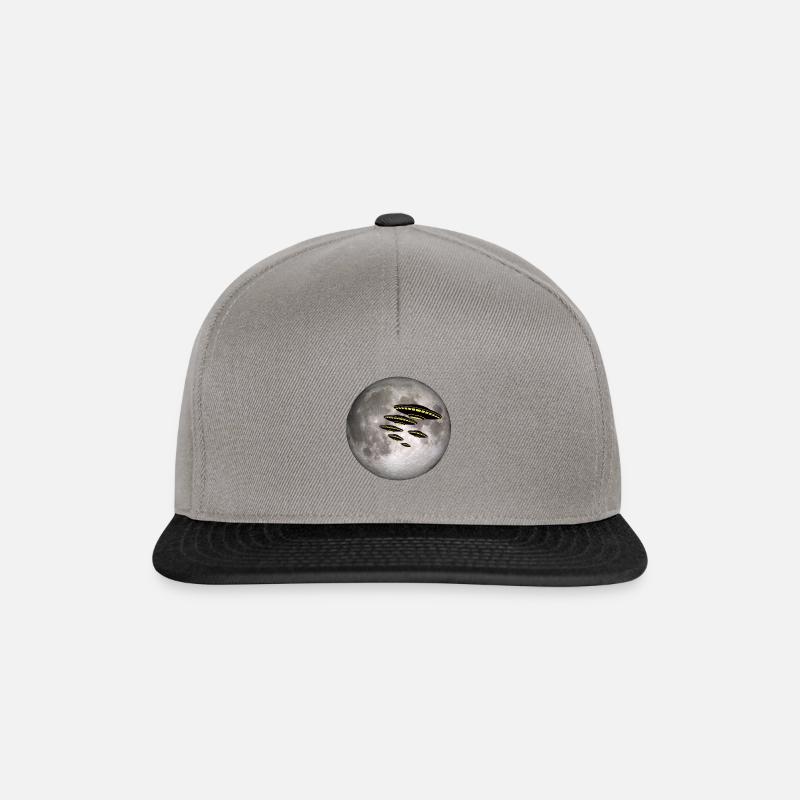 OVNI de la lune - Casquette snapback - gris graphite/noir