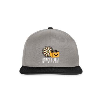 Darts Evolution Dart Sport Bullseye fun geschenk - Snapback Cap - Graphit/Schwarz - Vorne