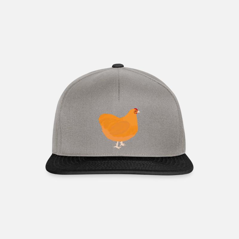 Orpington - Farbschlag gelb - Geschenkidee - Snapback Cap - Graphit/Schwarz