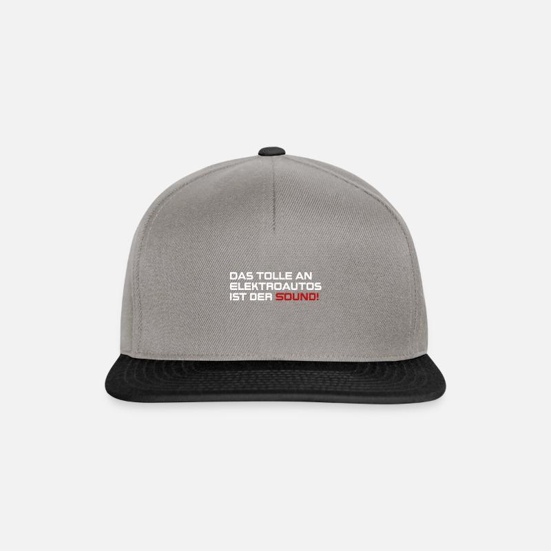 Elektroauto und Sound - Snapback Cap - Graphit/Schwarz