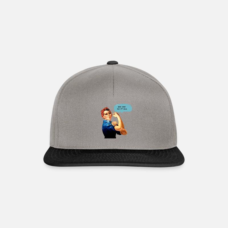 Rosie "Wir können alles" - Snapback Cap - Graphit/Schwarz