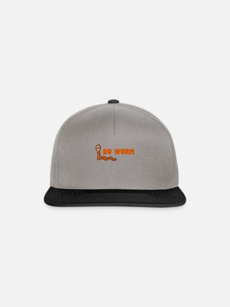 Du Wurm - Snapback Cap - Graphit/Schwarz