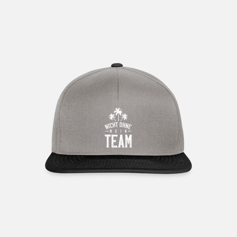 nicht ohne mein team palmen - Snapback Cap - Graphit/Schwarz