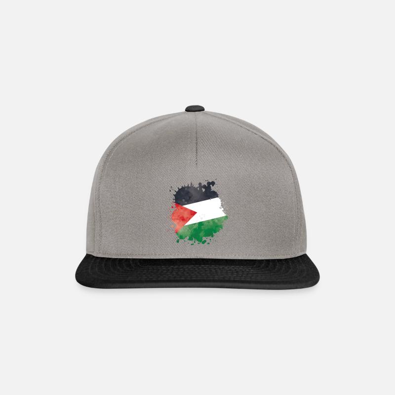 drapeau de palestina blob palestine - Casquette snapback - gris graphite/noir