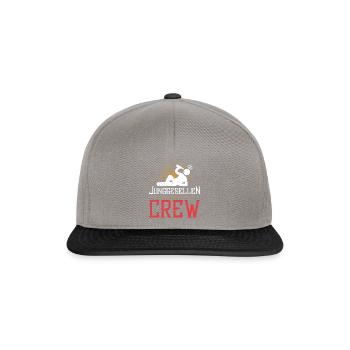 junggesellen crew saufen - Snapback Cap - Graphit/Schwarz - Vorne