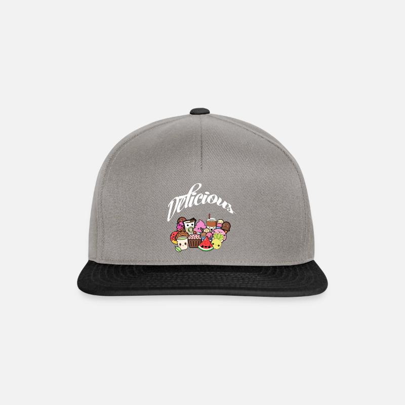 Kawaii - Süssigkeiten - Snapback Cap - Graphit/Schwarz
