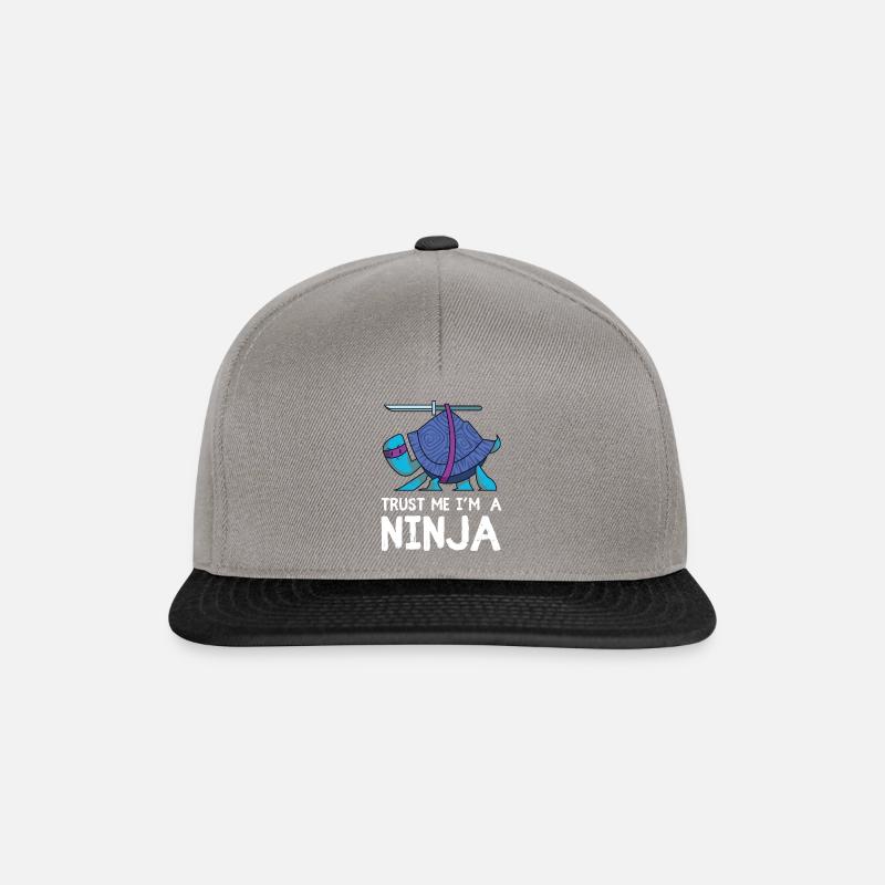 ninja schildkröte lustig samurai - Snapback Cap - Graphit/Schwarz