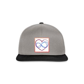 Coeur infini - Casquette snapback - gris graphite/noir - Devant