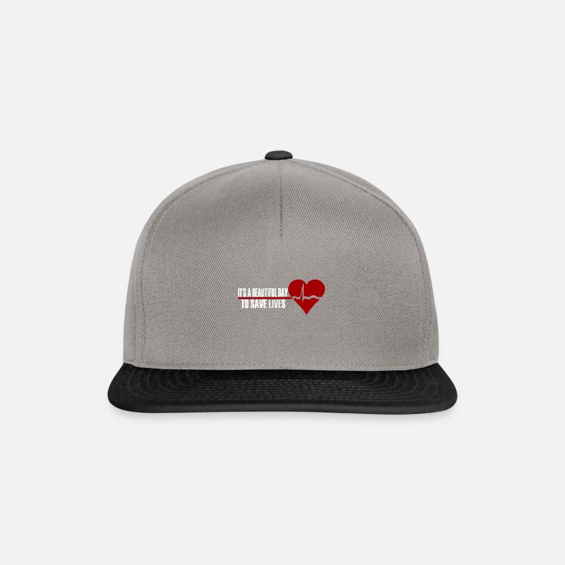 Es ist ein wunderschöner Tag um Leben zu Retten - Snapback Cap - Graphit/Schwarz