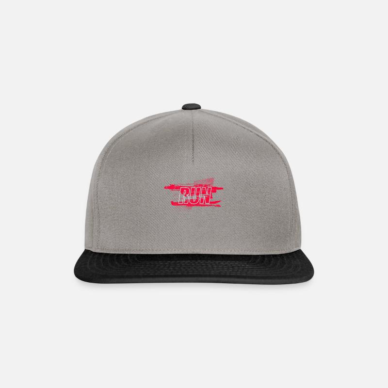 laufen run - Snapback Cap - Graphit/Schwarz