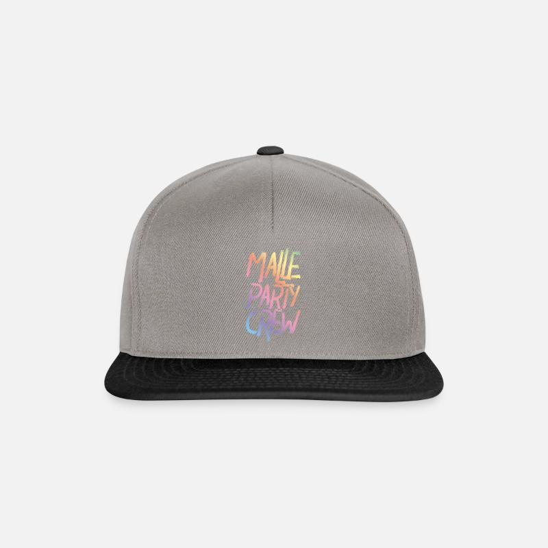 malle party crew bunt - Snapback Cap - Graphit/Schwarz