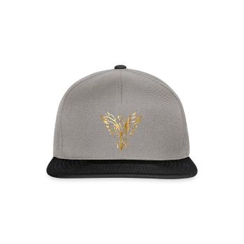 Bird phoenix wing gold - Snapback Cap - graphite/black - Front