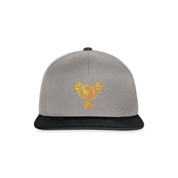 Bird phoenix wing fire - Snapback Cap - graphite/black - Front