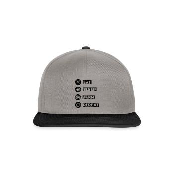 Mange Sleep Farm en disant - Casquette snapback - gris graphite/noir - Devant