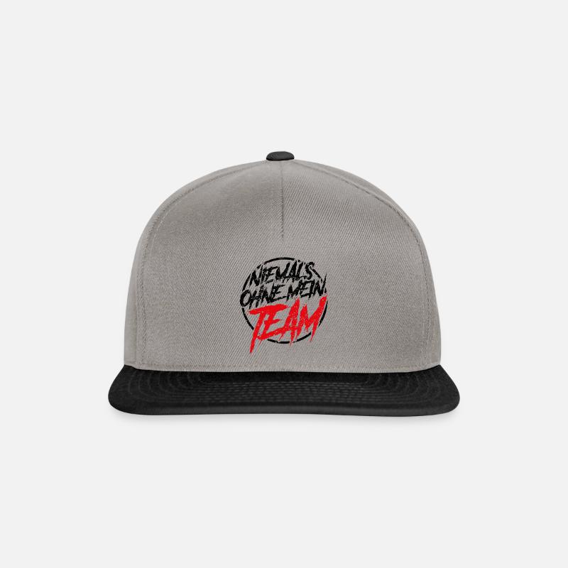 niemals ohne mein team - Snapback Cap - Graphit/Schwarz