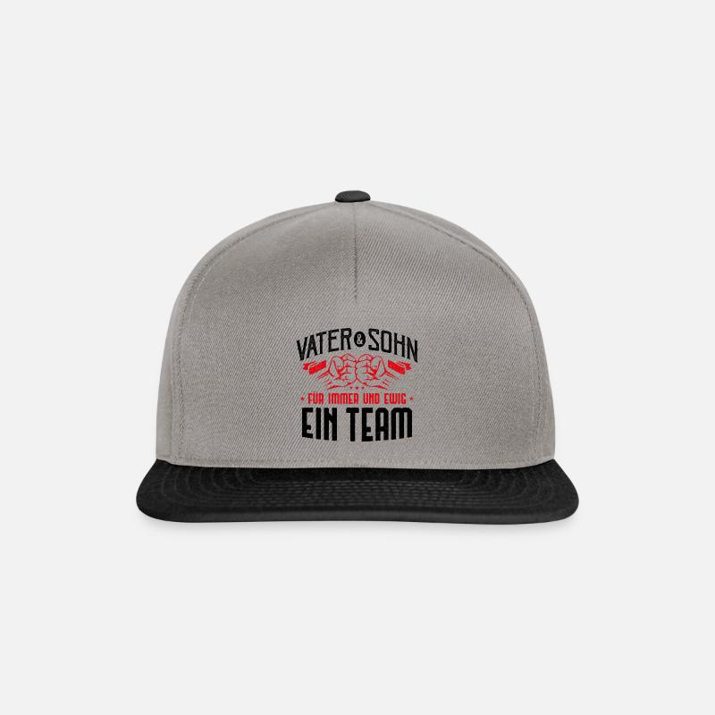 Vater sohn ein team - Snapback Cap - Graphit/Schwarz