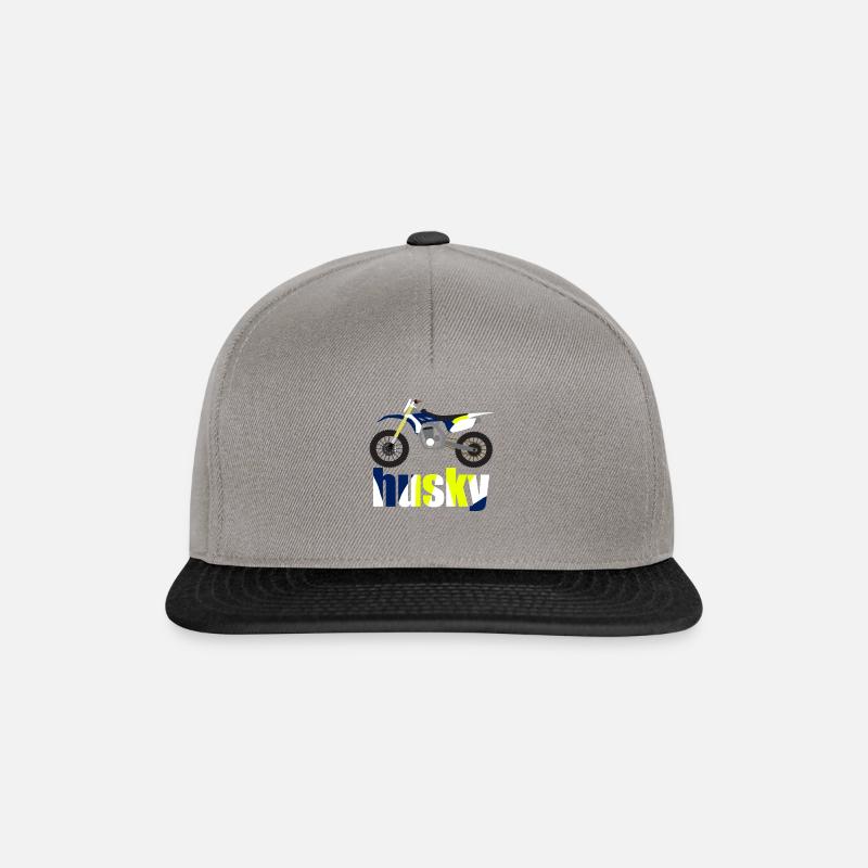 Husky Enduro Cross Geschenk Geschenkidee - Snapback Cap - Graphit/Schwarz