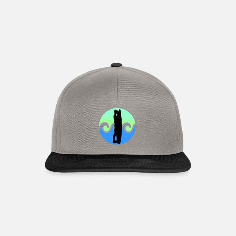 Surfer - Surfen - Snapback Cap - Graphit/Schwarz
