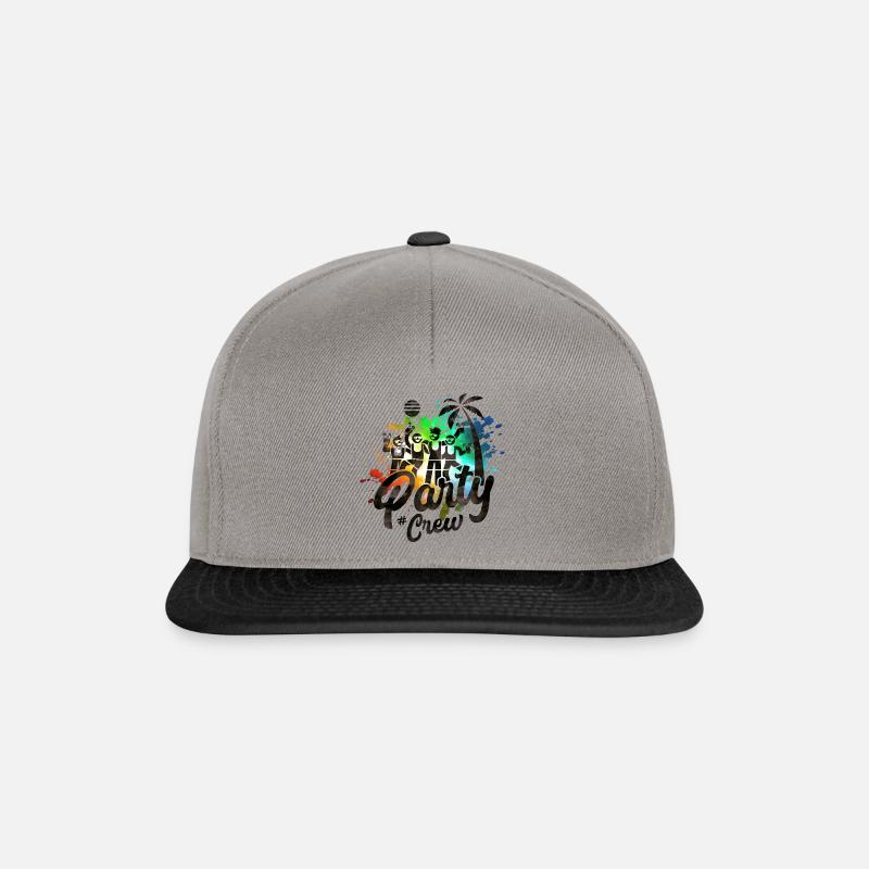 party strand crew bunt - Snapback Cap - Graphit/Schwarz