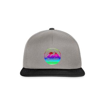 berge mountain is calling - Snapback Cap - Graphit/Schwarz - Vorne