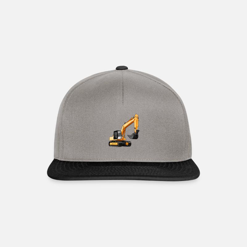 Excavator gift gift idea - Snapback Cap - graphite/black