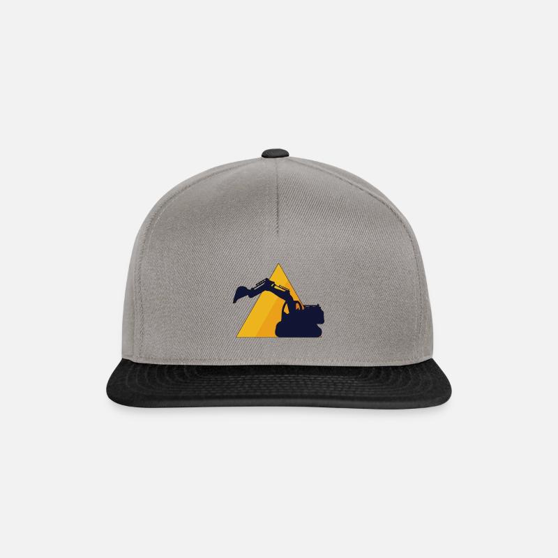 Bagger Geschenk Geschenkidee - Snapback Cap - Graphit/Schwarz