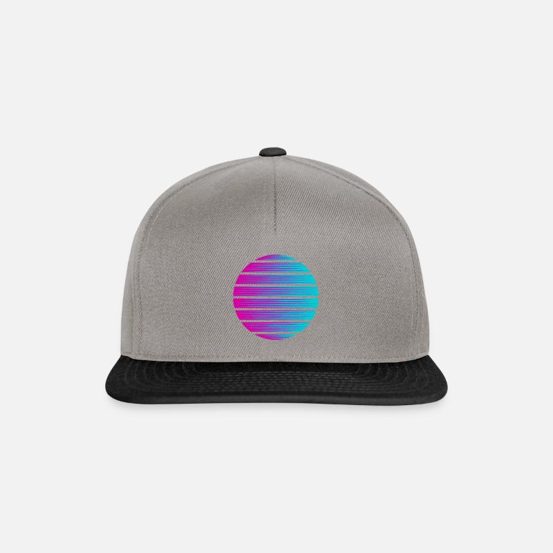 Circle gradient background template icon cool - Snapback Cap - graphite/black