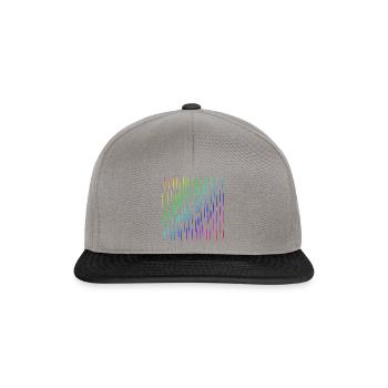 Bunte Streifen | Muster | Formen | Symbol - Snapback Cap - Graphit/Schwarz - Vorne
