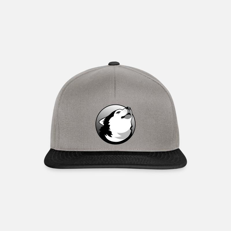 Howling husky head from Musher Shirts - Snapback Cap - graphite/black