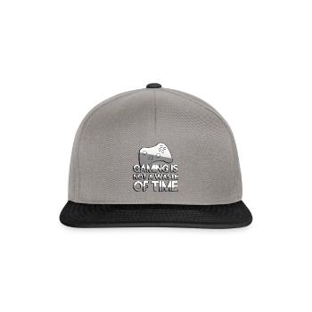LE JEU N’EST PAS UNE PERTE DE TEMPS + Jeu de contrôleur - Casquette snapback - gris graphite/noir - Devant