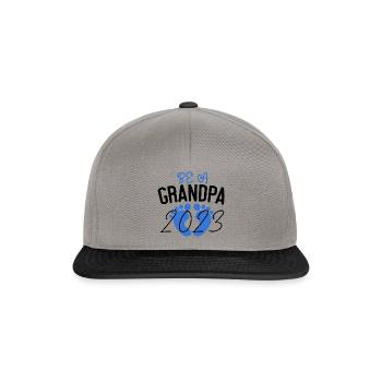 Werdender Opa 2023, 2023 werde ich Opa, 2023 Opa - Snapback Cap - Graphit/Schwarz - Vorne
