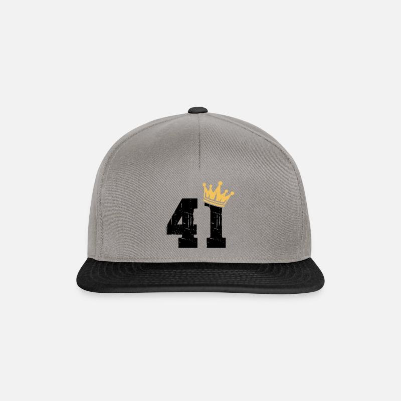 41 Crown 41e anniversaire 41 ans - Casquette snapback - gris graphite/noir