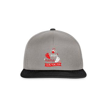 Fußball München - Snapback Cap - Graphit/Schwarz - Vorne