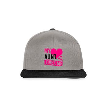 Meine Tante liebt mich - Lustiges Kinder T-Shirt - Snapback Cap - Graphit/Schwarz - Vorne