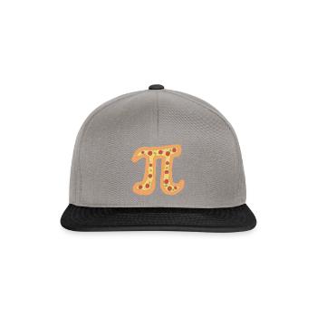 Pizza Pi Funny Visual Math Pun Gift - Snapback Cap - graphite/black - Front