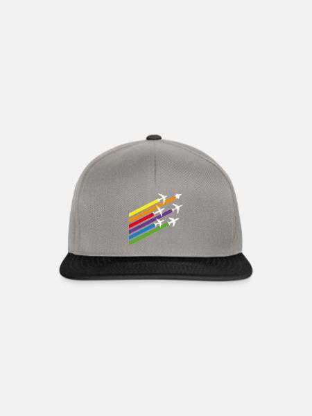 Flugzeuge - Snapback Cap - Graphit/Schwarz